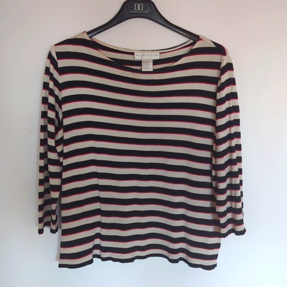 Striped Doncaster top l/s - vintage!